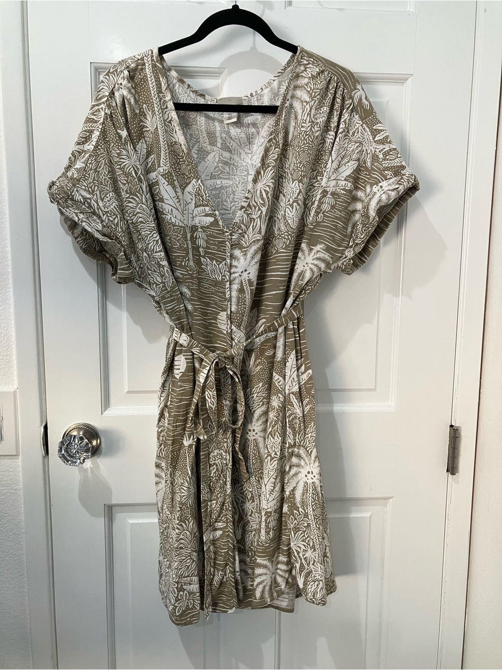 Desmond & Dempsey palm print dress, XL - Picture 4 of 7